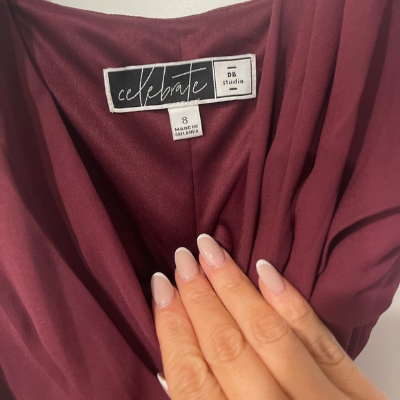 Burgundy Bridesmaid Dress - Picture 2 of 3